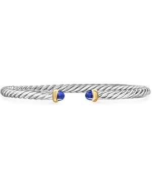David Yurman 14Kt And Sterling Modern Cable Lapis Lazuli Bracelet (4Mm) - White