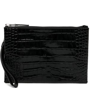 Tom Ford クロコパターン クラッチバッグ - ブラック