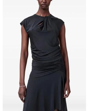 AllSaints Top Annalie Con Ruches - Blu