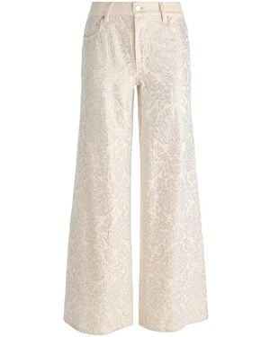 Alice + Olivia Amazing Embellished Jeans - White