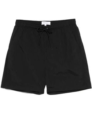 Norse Projects Badeshorts Mit Logo-Stickerei - Schwarz