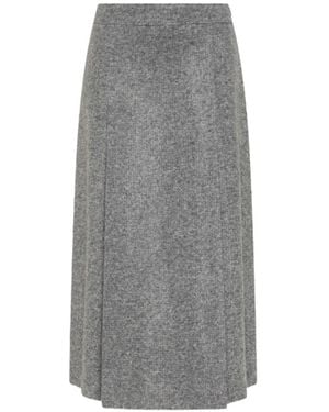 Seventy Pleated Midi Skirt - Gray