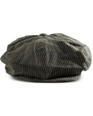 Ziggy Chen Cappello Baker Boy Gessato - Grigio