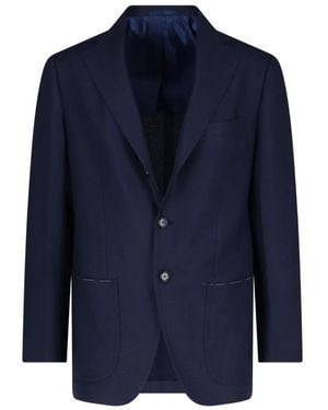 Cesare Attolini Single-Breasted Blazer - Blue