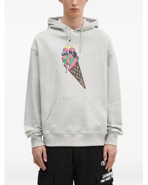 ICECREAM Hoodie À Imprimé Graphique - Gris