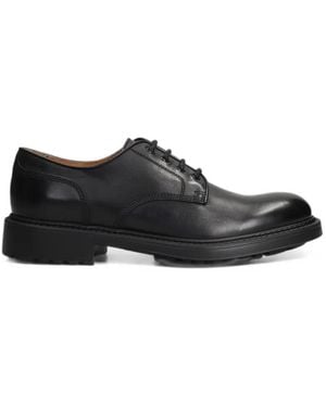 Doucal's Leather Lace-Up Shoes - Black