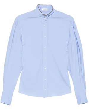 Brunello Cucinelli Hemd mit Puffärmeln - Blau