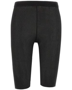 a. roege hove Ena Ribbed Elasticated Waistband Shorts - Black