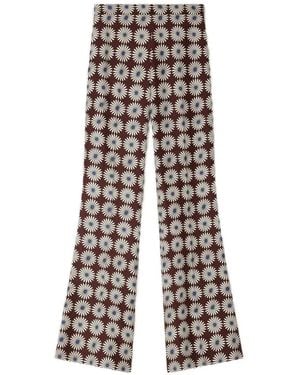 Sandro Floral-Print Palazzo Trousers - White