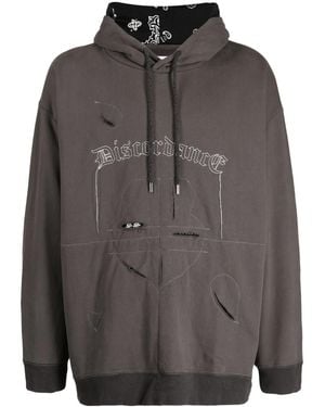 Children of the discordance Sudadera con capucha y logo bordado - Gris