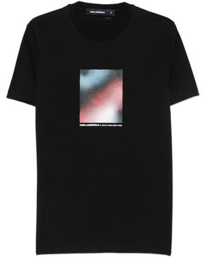 KARL LAGERFELD Graphic-Print T-Shirt - Black