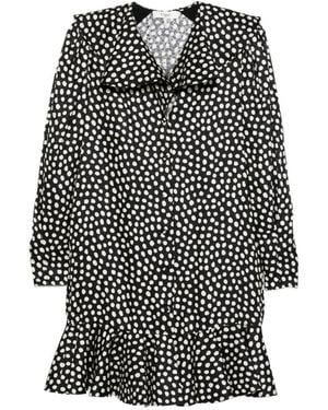 Chloé Dotted Silk Dress - Black