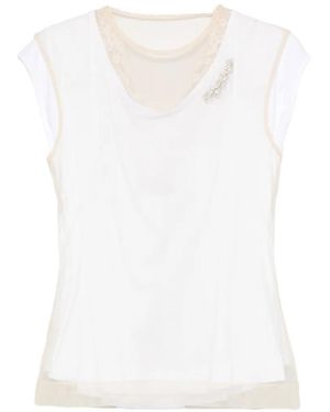 Simone Rocha Layered Lace-Trim T-Shirt - White