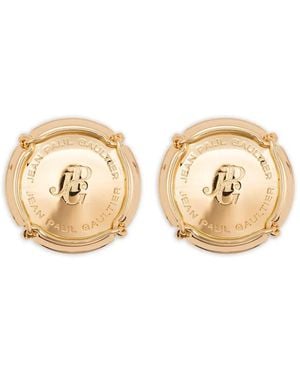 Jean Paul Gaultier Logo-Engraved Earrings - Metallic