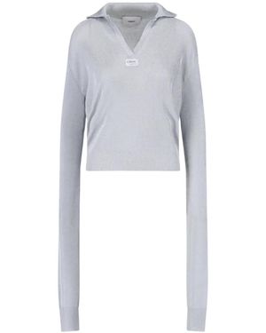 Coperni Knotted Polo Top - Blue