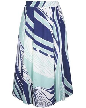 Antonelli Printed Midi Skirt - Blue