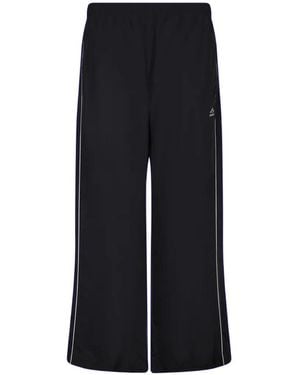 Balenciaga Pantalon Passepoilé Bodies À Logo Imprimé - Blue