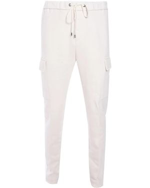 Peserico Jogginghose mit Logo-Schild - Weiß
