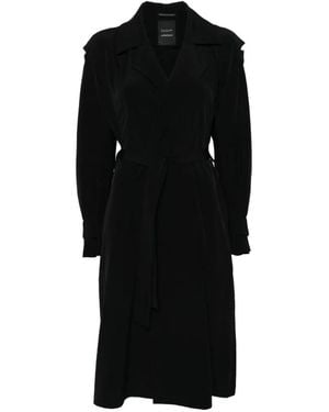 Yohji Yamamoto Belted Coat - Black