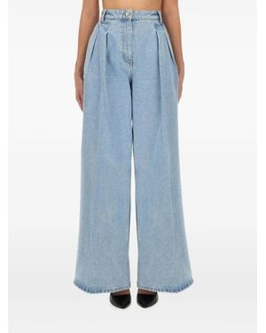 Nina Ricci Pantalones Vaqueros Con Pinzas - Azul