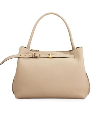 Tod's T Signature Handbag - Natural