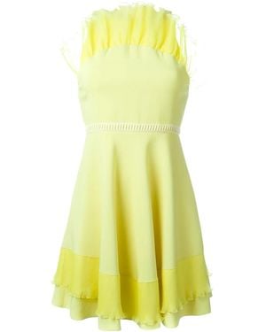 Giamba Ruffled Cady Mini Dress - Yellow