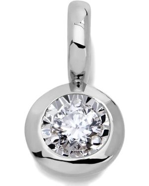 Monica Vinader Solitaire-Diamond Pendant Necklace - White