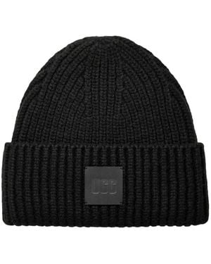 UGG Berretto A Coste Larghe - Nero