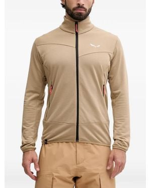 Salewa Textured Zip-Up Jacket - Natural