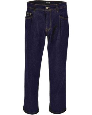 Versace Jeans Couture Pleat-Detail Jeans - Blue