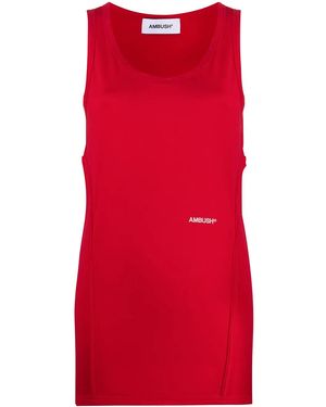 Ambush Logo-Print Tank Top - Red