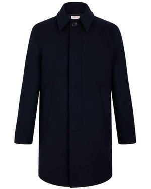 Fursac Manteau À Boutonnière Dissimulée - Blue