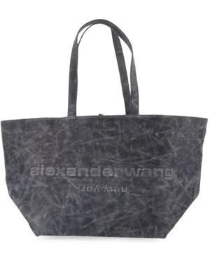 Alexander Wang Tote Bag With Embossed Punch Logo - Black