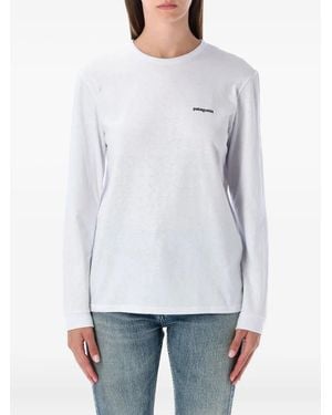 Patagonia Long-Sleeved Logo T-Shirt - White
