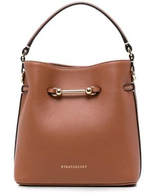 Strathberry Bolso Shopper Corda Bucket Mini De Piel - Marrón