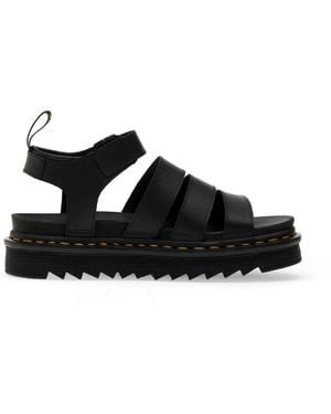 Dr. Martens Blaire Athena Buckled Leather Sandals - Black