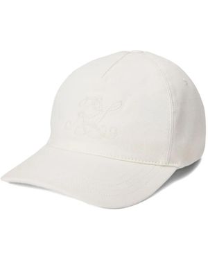Ralph Lauren Embroidered-Logo Baseball Cap - White