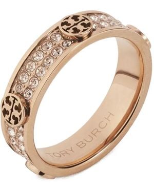 Tory Burch Pavé Icon Ring - Natural