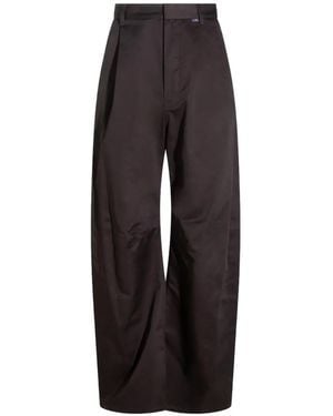 MM6 by Maison Margiela Wide Leg Chino Trousers - Brown