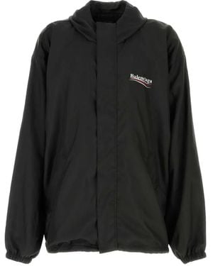 Balenciaga フーデッド ジャケット - ブラック