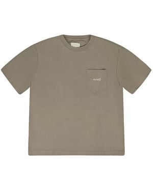 Aimé Leon Dore Embroidered Pocket T-Shirt - Grey