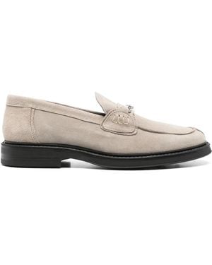 Filling Pieces Suede Loafers - White