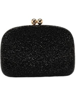 Carolina Herrera Vega Crystal-Embellished Clutch Bag - Black