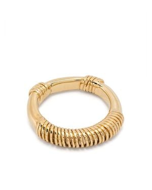 Aurelie Bidermann Alhambra Embossed Ring - Metallic