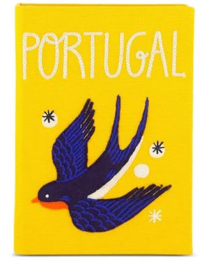 Olympia Le-Tan Small Portugal Embroidered Clutch Bag - Yellow