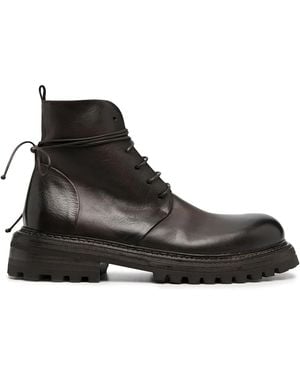Marsèll Carrucola Leather Combat Boots - Black