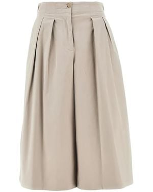 Emporio Armani Pleated Trousers - Natural