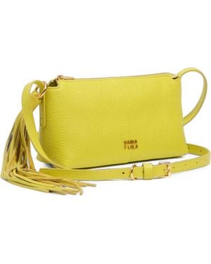 Bimba Y Lola Bandolera Mini De Piel - Amarillo