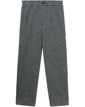 COMME DES GARÇON BLACK Houndstooth-Pattern Trousers - Grey