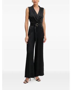 MARCIANO BY GUESS Martian Belted Sleeveless Jumpsuit - Black